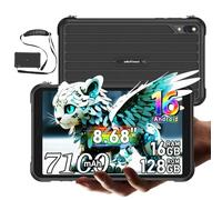 Ulefone Rugking Pad Pro 4G Rugged Tablet 8.0 pollici, Android 16 16GB+128GB/2TB Tablette in Offerta,7100mAh, IP68/IP69K Robusto Tablet, 5G WIFI/OTG/GPS/NFC/FM/Face ID, 2 Altoparlanti Stereo, Nero