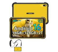 Ulefone RugKing Pad Pro Tablet Rugged Android 16, 16GB RAM 128GB ROM/2TB Tablets 8.68 Pollici Corning Glass, 7100mAh, 16MP Camera Tableta Indistruttibile Dual SIM 4G+eSIM/NFC/GPS/OTG/Octa-Core-Giallo