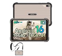 Ulefone RugKing Pad Pro Tablet Rugged Android 16 con Tracolla, 8.68 Pollici, 16GB RAM + 128GB ROM/2TB Tablet PC Robust 7100mAh, 16MP Camera, Tablet con Dual SIM 4G + eSIM/NFC/GPS/OTG/Face ID/Gemini AI