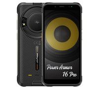 Ulefone Smartphone Rugged ARMOR 16 PRO Android 12, Altoparlante 122dB, 9600mAh Batteria, Torcia Antiriflesso, Fotocamera 16MP+8MP, 4GB+64GB, 5,93" IP68 Cellulare Robusto, Slot Per 3 Schede, NFC Nero
