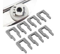 ULEIVA 7 pezzi di ricambio per rullo di scorrimento, fermaglio per cestello compatibile con Miele lavastoviglie G305 G3xx di ricambio per 09759811 & 1107900 Clip per fissaggio scolapiatti