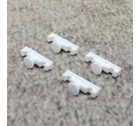 ULEIVA Binario di scorrimento, 4 pezzi, colore bianco, supporto per rotelle, compatibile con Ikea KVARTAL (bianco)