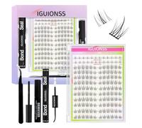 ULELA DIKML Set di ciglia finte girasole con ciglia inferiori set naturale con pinzette per colla per incollare fai da te