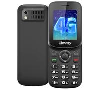 uleway 4G Telefono Cellulare per Anziani, Cellulari Anziani con Tasti Grandi | Supporto SIM Doppio | LCD da 1,77 pollici | Chiamata Rapida | Volume Alto | Torcia | Ricarica USB-C | Nero