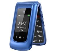uleway GSM Telefono Cellulare per Anziani,Flip Telefoni Cellulari Tasti Grandi,Volume alto,Funzione SOS, 2.4"+1.77" Doppio display,Pantalla 2.4(Blu)…