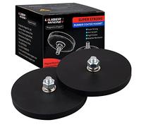 ULIBERMAG 2 magneti rivestiti in gomma con perno filettato maschio M8, neodimio potente antigraffio 45 kg per barra luminosa esterna, luci di segnalazione e strumenti