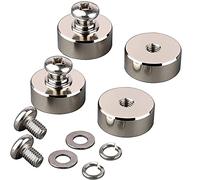 Ulibermagnet - Confezione da 4 magneti rotondi al neodimio da 40 kg con filettatura femmina M8, supporto magnetico rimovibile resistente per illuminazione, strumenti, attrezzature con bullone