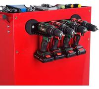 ULIBERMAGNET Power Tool Organizer, Utility Storage Rack Scaffale con supporto per cacciavite, montaggio a parete resistente alla batteria, supporto per trapano rimovibile, adatto per garage, officina