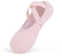 Ulicox Scarpette Danza Classica Bambina Elastic Mezze Punte Ginnastica Scarpe Ballerina Donna Suola Divisa Ballo Pantofole Rosa 32