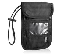 UlifeBetter Portafoglio da viaggio, nero per passaporto, impermeabile, con blocco RFID, con cinghia regolabile, per passaporto, da viaggio, per uomini e donne, nero, Colore: nero