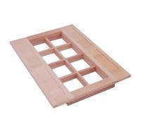 ULIJTH 1/12 Scala Miniatura In Legno Otturatore Della Finestra Con 8 Griglie Persiane Design Non Verniciato Per Le Case Delle Bambole Decorazione Artigianale Fornitura Delle Bambole Decorazione