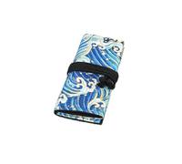 ULIJTH 12/24/36/48/72 fori tela matita borsa penna tenda per caso trucco Wrap Holder Storage Pouch forniture scolastiche Dip Holder per scrivania gradiente colore stella vetro Dip ufficio scuola, 24