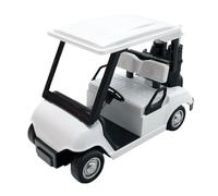 ULIJTH Carretto da golf in miniatura in metallo scultura in scala 1:20 pullback auto desktop accento ventilatore sportivo e bambini educazione desktop carrello decorazione
