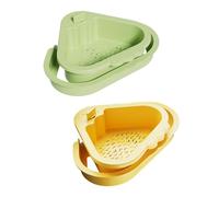 ULIJTH Cestino triangolare per lavello a doppio strato per la separazione dei rifiuti della cucina e risparmio di spazio impermeabile per lavello