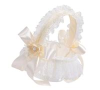 ULIJTH Cesto di fiori per matrimonio con fiocco e fiocco, per matrimoni, composizioni floreali, anniversari, celebrazioni, decorazioni per la casa