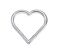 ULIJTH Cuore Naso Hoop Per Le Ragazze G23 Per Orecchini Cerchi Cerchi Septum Gioielli Daith Narice Piercing Gioielli Cuore Hoop, Misura unica, come descritto, come descritto