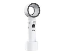 ULIJTH Display digitale Ventola di Raffreddamento Desktop Piccola Scrivania Tavolo ABS Texture Adatto Per Campeggio Esterno Palmare Ventilatore senza lama Ricaricabile USB