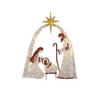 ULIJTH Iarda antiruggine del metallo con progettazione e picchi di terra rinforzati per la decorazione all'aperto sicura di vacanza dell'installazione