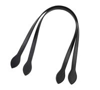 ULIJTH Set di 2 tracolle in pelle artificiale per una facile lavorazione e maniglia della borsa, accessori di ricambio in pelle artificiale, Nero