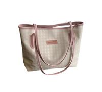 ULIJTH Spaziosa borsa a mano impermeabile PU per le donne design pied de poule pendolari spalla con fascino rimovibile grande mano delle donne con accessori rimovibili, C, Taglia unica