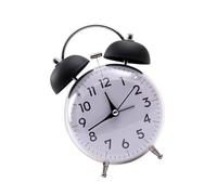 ULIJTH Sveglia con campanelle forti, design vintage, silenziosa, con luce notturna, per chi dorme con difficoltà a svegliarsi, sveglia con design retrò