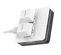 ULIJTH Tastiera meccanica chiave ergonomica di gioco di 2 piccole tastiera programmabile di USB con retroilluminazione di colore per i progettisti