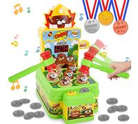 Ulikey Acchiappa la Talpa, Gioco Martellamento con 2 Martelli e 12 Monete, Talpa Giocattolo di Martellamento, Mini-Giocattolo elettronico Arcade per i Bambini di età Compresa tra 3-6 Anni