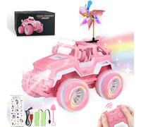 Ulikey Auto Telecomandata Ragazze, Macchina Telecomandata, Rosa Jeep Auto RC 1:18, Fuoristrada Telecomandata 2,4 GHz, Tutti i Terreni RC Auto 4WD, Regali di Compleanno Giocattoli per 6-12 Anni Ragazze