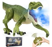 Ulikey Dinosauro Giocattolo Telecomandato per Bambini, Camminando e Ruggendo Dinosauri Giocattolo Giganti Realistici con Spray, Luce e Funzione Sensoriale, Dinosauro Robot Regalo per Ragazzi Ragazze