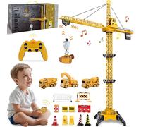 Ulikey Gru a Torre Telecomandata, 2,4 GHz, Bambino, 128 cm, RC, Girevole a 680°, con Luci e Suoni, Filoguidata 6 Canali, Regalo Compleanno Ragazzi