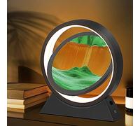 Ulikey Pittura di Sabbia Che Scorre, Sabbia in Movimento 3D con Luce Notturna a LED, Quadro di Sabbia 3D Sabbia Dinamica per Decorazioni la Casa l'ufficio