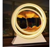 Ulikey Pittura di Sabbia Che Scorre, Sabbia in Movimento 3D con Luce Notturna a LED, Quadro di Sabbia 3D Sabbia Dinamica per Decorazioni la Casa l'ufficio