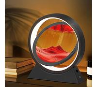 Ulikey Pittura di Sabbia Che Scorre, Sabbia in Movimento 3D con Luce Notturna a LED, Quadro di Sabbia 3D Sabbia Dinamica per Decorazioni la Casa l'ufficio