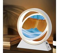 Ulikey Pittura di Sabbia Che Scorre, Sabbia in Movimento 3D con Luce Notturna a LED, Quadro di Sabbia 3D Sabbia Dinamica per Decorazioni la Casa l'ufficio