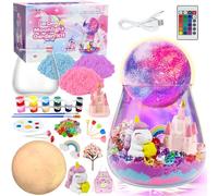 Ulikey Set di unicorni fai da te per bambini, per illuminare la pittura con unicorno, giocattoli, luci da giardino, luci di notte, set per pittura a mano, kit per ragazze, regali di compleanno