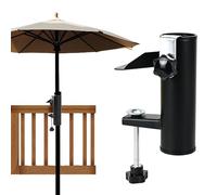 Ulikey Supporto Ombrellone, Porta Ombrellone per Esterno, Clip per Ombrelloni da Esterno, Supporto Ombrellone Balcone, Portaombrelli Pratico da Esterno per Campeggio Spiaggia Cortile Balcone Ponte