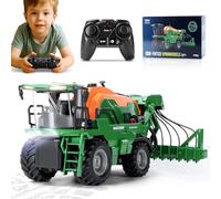 Ulikey Trattore Telecomandato per Bambini, Trattore Elettrico Giocattolo con Irrigazione, Luci e Suoni, Fattoria Camion Telecomandato Giocattoli per Bambini di 3, 4, 5, 6, 7 Anni