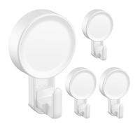 Ulinek 4 Pezzi Ganci a Ventosa Forti, [5 KG] Portata - Gancio Appendini Senza Foratura, Appendi Aaccappatoio, Attaccapanni e Porta Asciugamani per Bagno, Cucina, Piastrelle, Vetro, Pareti