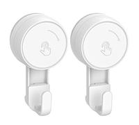 Ulinek Ganci a Ventosa Super Resistenti 2 Pezzi Senza Foratura Carico 5KG Ganci Ventosa per Vetro Piastrelle Parete Doccia Bagno Cucina Porta Gancio Ventosa Forte per Asciugamani Accappatoi