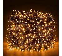 Ulinek Luci Natale Esterno, 1000LED 100M Luci Albero di Natale Led IP44 Impermeabile 8Modalità Stringa Luci, Catena Luminosa Decorative per Albero Natale Giardino Interno Festa Casa, Bianco Caldo