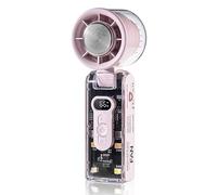 Ulisem Ventilatore a Mano Turbo Portatile con Piastra di Raffreddamento, Mini Ventilatore da Viaggio Potente 13000 TR/M USB Ricaricabile, Velocità Regolabile 1-100, Mini Ventilatore Portatile (Rosa)