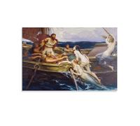 Ulisse e le Sirene Poster artistici Pittura decorativa Tela Poster da parete e immagini artistiche Stampa Moderna Decorazioni per la camera da letto della famiglia Poster 16x24 pollici (40x60 cm)