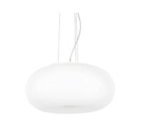 Lampada a Sospensione Ulisse Vetro Bianco 3 Luci E27 D52Cm