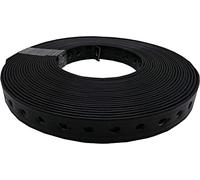 ULITH Nastro forato per il montaggio, 19 mm x 10 m, rivestimento in plastica, colore: Nero