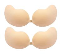 ULITIQ Reggiseno adesivo push up senza spalline, reggiseno push up adesivo senza pieghe, reggiseno adesivo per petto grande, seno piccolo Go Braless, reggiseno adesivo invisibile 2 paia, 2 paia, coppa