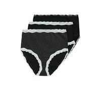 Ulla Popken 3 Pezzi, Maxi Lettera, Pizzo e Pois 830465 Intimo, Nero, 62-64 Donna