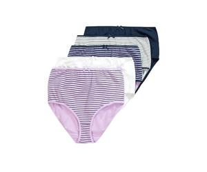 Ulla Popken 5er, Maxi-Brief, Stripes, Mutande da Uomo Donna, Schwarz,