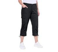 Ulla Popken 7/8 Cargohose Pantaloni Cargo, Schwarz, 47W / 32L Donna