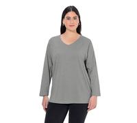 Ulla Popken 725334 Maglietta, Grigio Chiaro Melange, 48-50 Donna