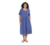 Ulla Popken Abito da Donna Taglie Forti, Taglie Forti, in Jersey, Linea ad A, Girocollo, Mezza Manica